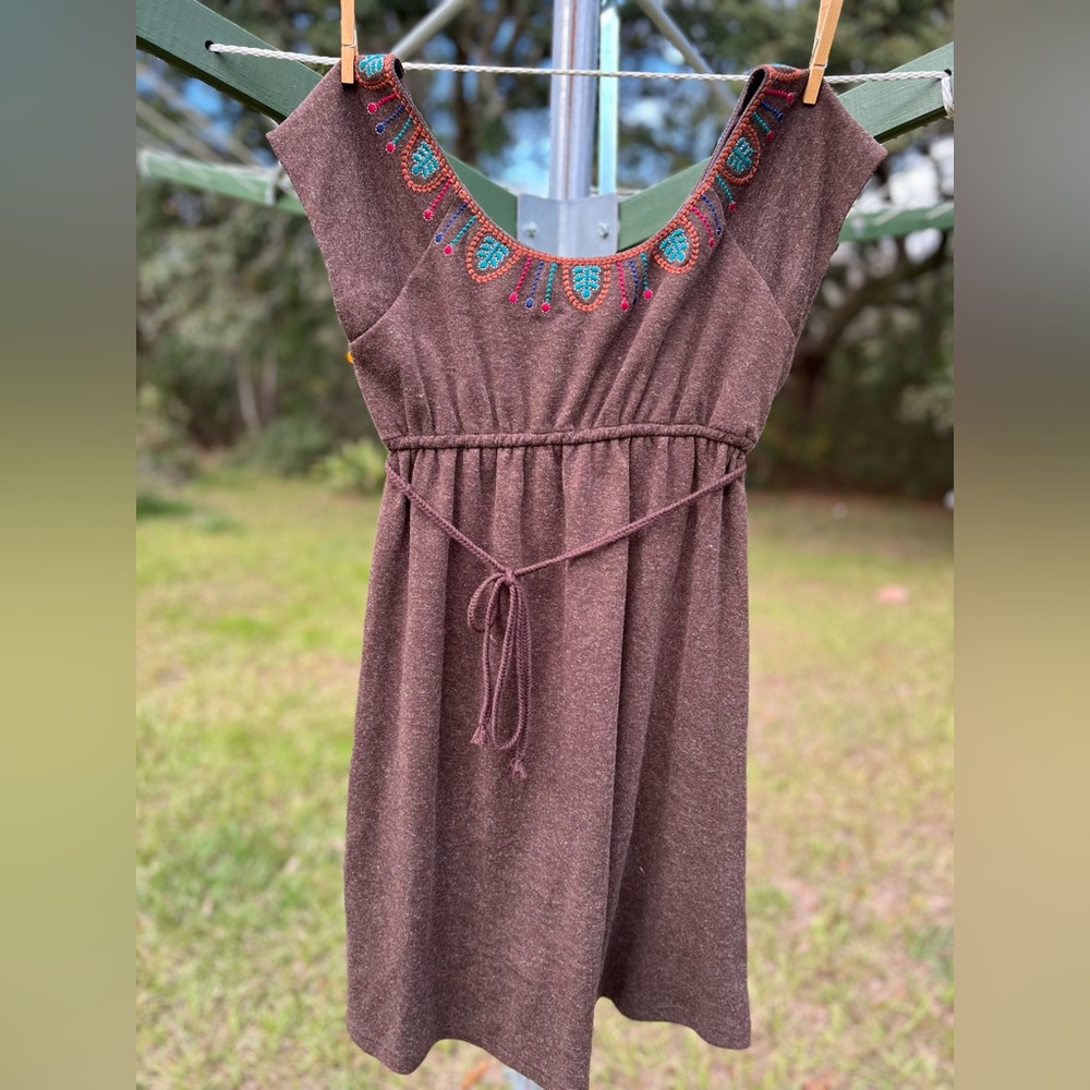 Theme wool blend, embroidered dress size M - Picture 4 of 5